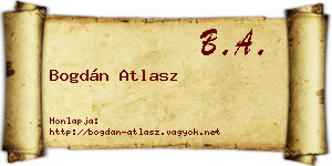 Bogdán Atlasz névjegykártya